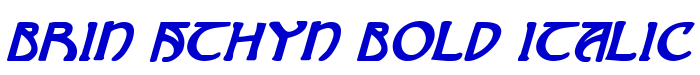 Brin Athyn Bold Italic Schriftart